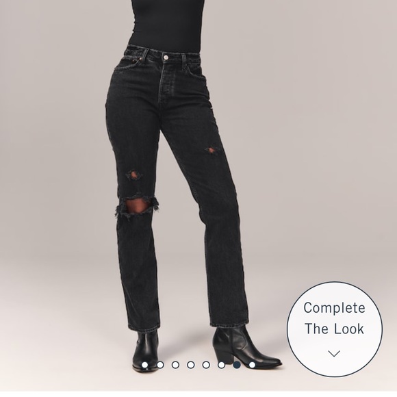 Abercrombie Curve Love Dad Jean | Abercrombie & Fitch The Dad High Rise Jeans - Picture 6 of 9